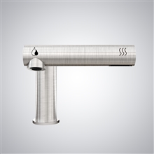 Fontana Riom Brushed Nickel 2-in-1 Touchless Faucet With Hand Dryer