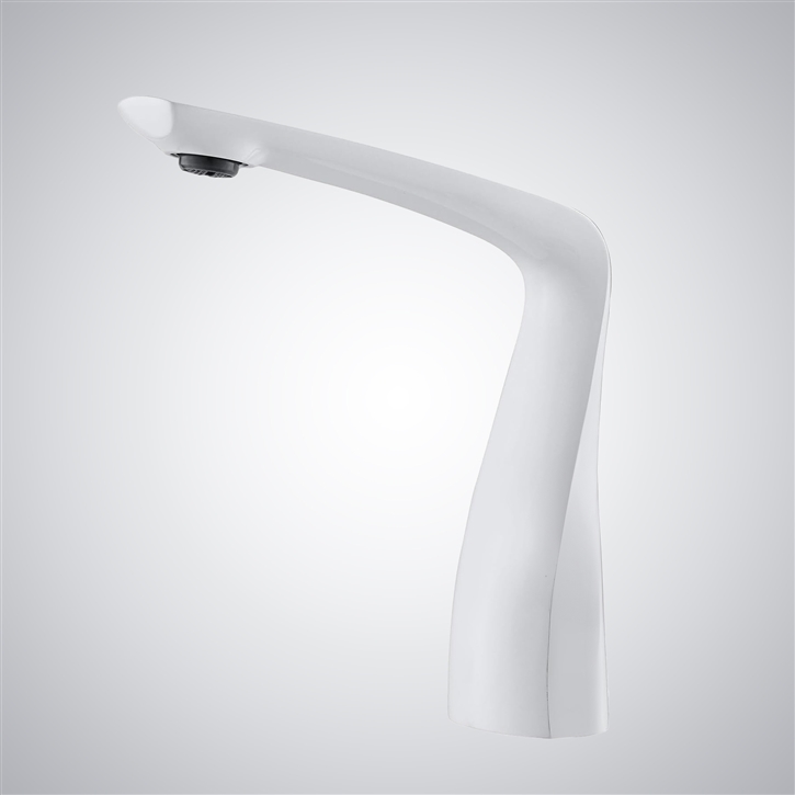 Fontana Jumieges White Luxury Touchless Bathroom Basin Faucet