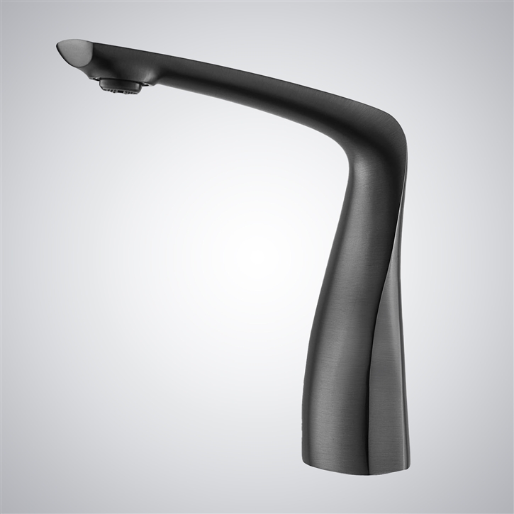 Fontana Jumieges Brushed Grey Luxury Touchless Bathroom Basin Faucet