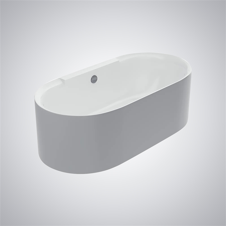 Fontana Marignane White Oval Elegant Freestanding Bathtub