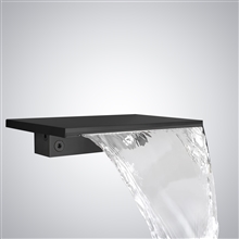 Fontana Loches Black Waterfall Single Knob Touchless Sink Faucet