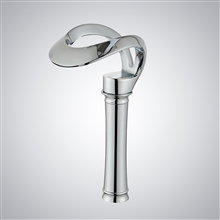 Fontana Castres Chrome Waterfall Vessel Touchless Sink Faucet