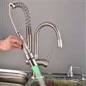 Napoli Brushed Nickel Kitchen Sink Faucet with Pull Down Spray