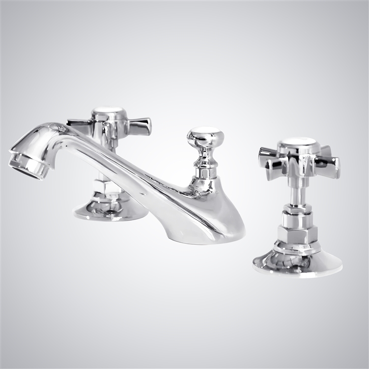 Fontana Lacq Chrome Bathroom Hot And Cold Basin Faucet