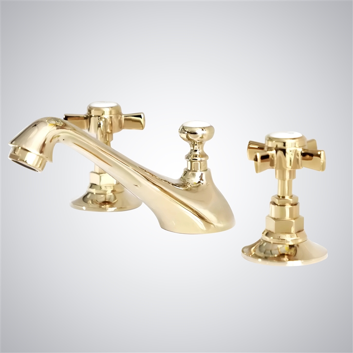 Fontana Lacq Gold Bathroom Hot And Cold Basin Faucet