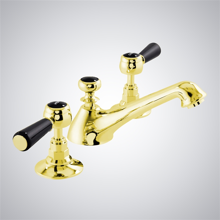 Fontana Bergerac Gold Bathroom Hot And Cold Basin Faucet