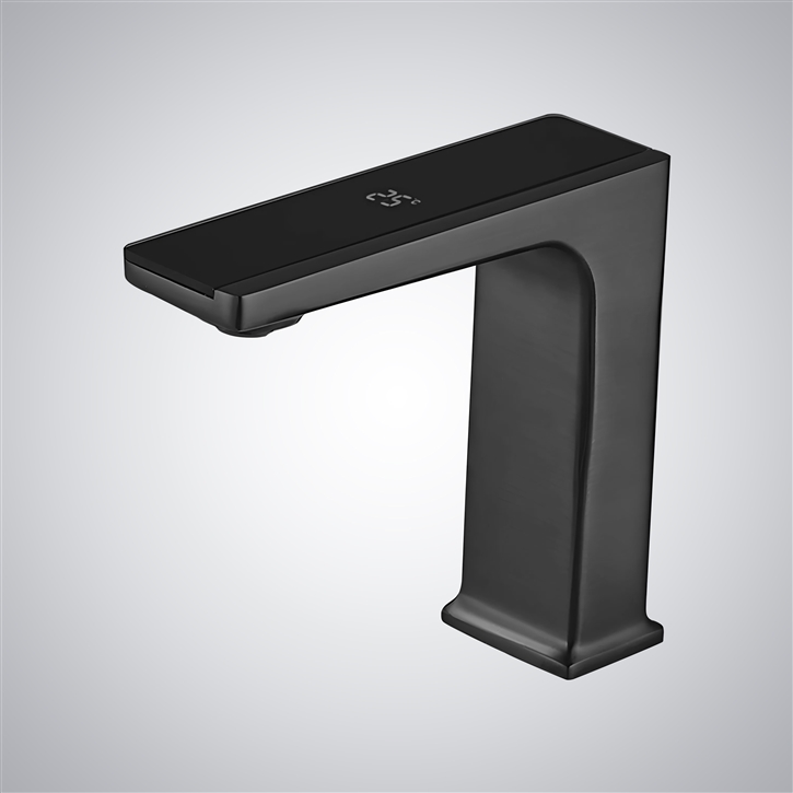 Fontana Gennevilliers Matte Black Hot and Cold Bathroom Touchless Basin Faucet