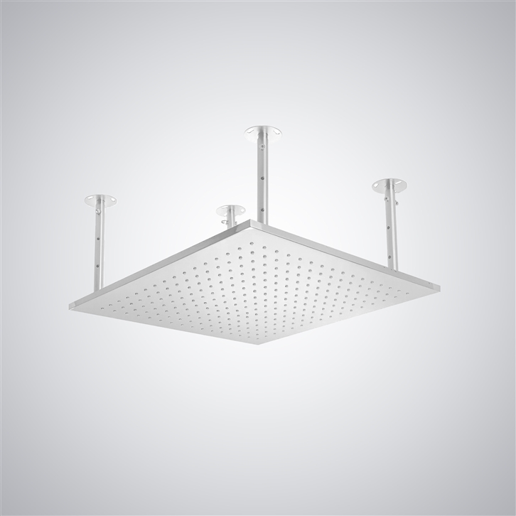 Fontana Goussainville Matte White Rainfall LED Luxury Shower Head