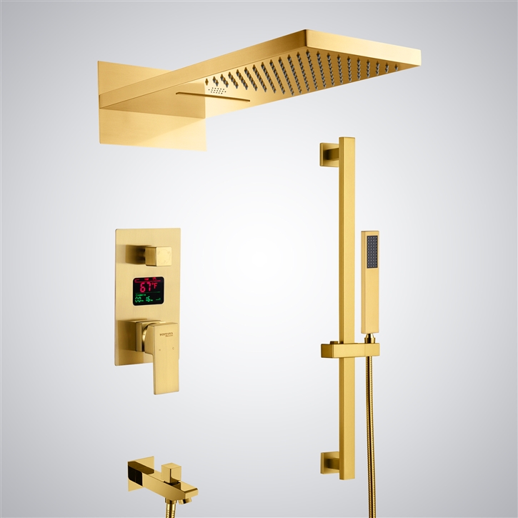 Fontana Picardy Gold Multifunctional LED Music Luxury Shower Set