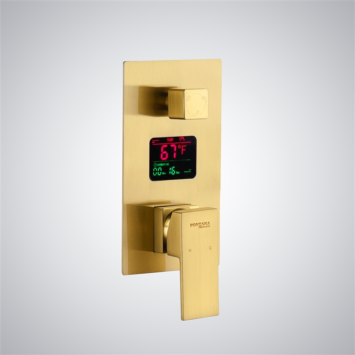 Fontana Guiana Gold Multifunctional Digital Display Shower Mixer