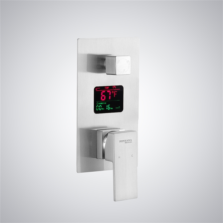 Fontana Guiana Matte White Multifunctional Digital Display Shower Mixer