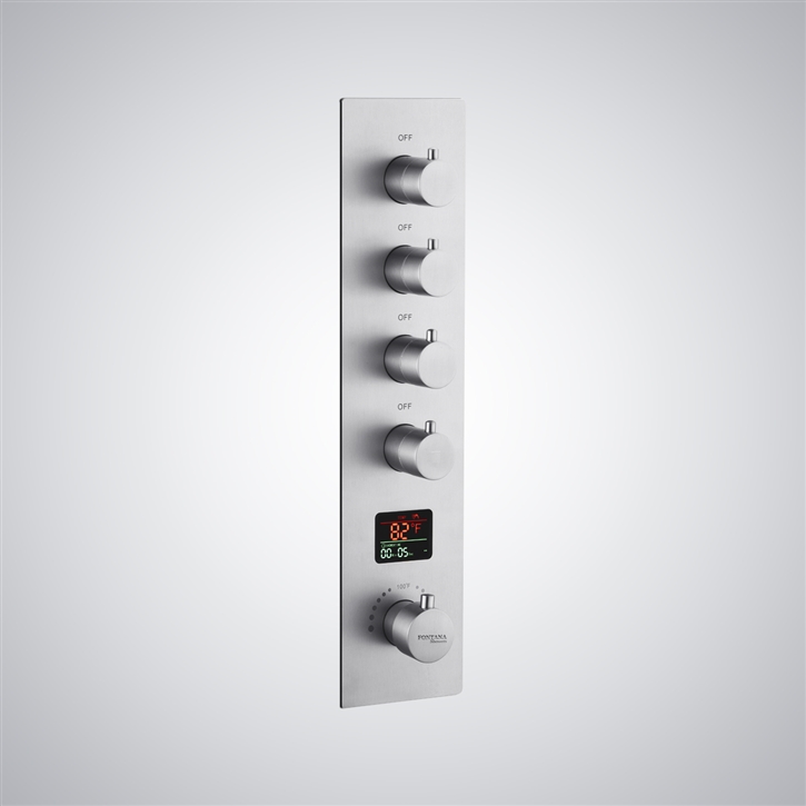 Fontana Le Puy Chrome Thermostatic Digital Display LED Shower Controller