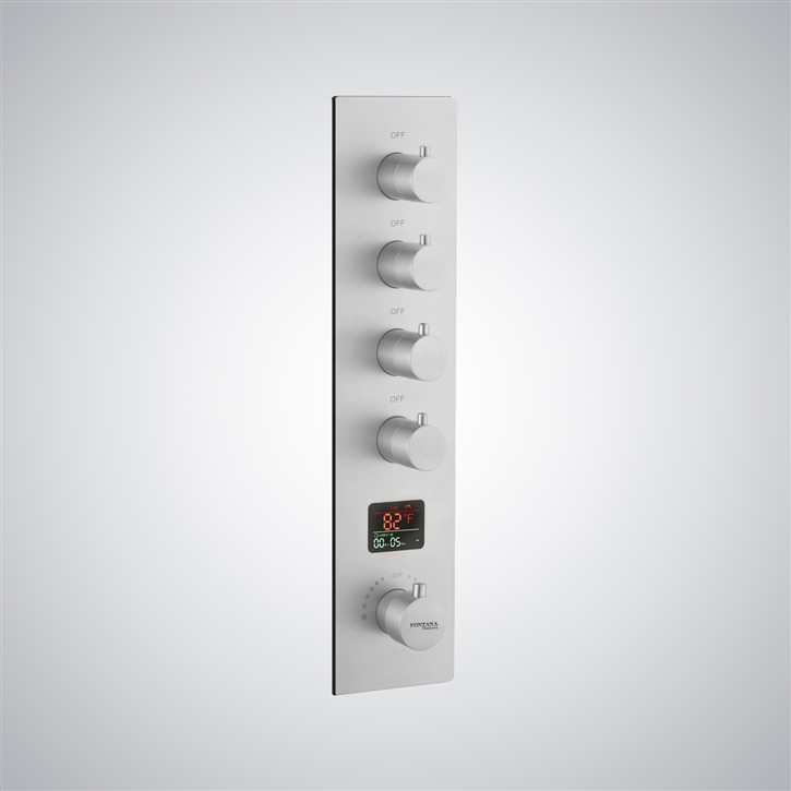 Fontana Le Puy Matte White Thermostatic Digital Display LED Shower Controller