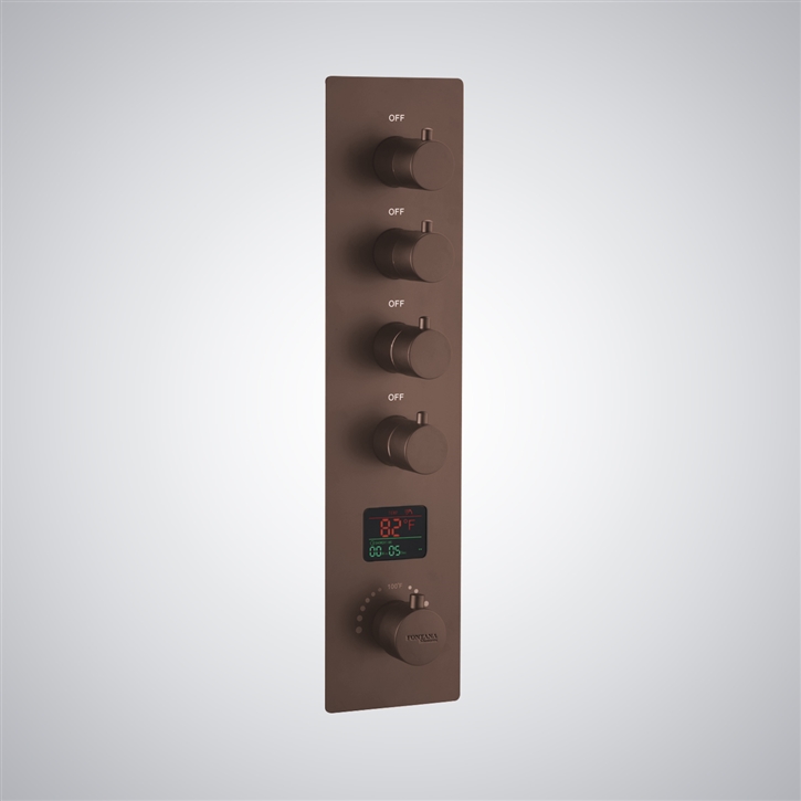 Fontana Le Puy Oil Rubbed Bronze Thermostatic Digital Display LED Shower Controller