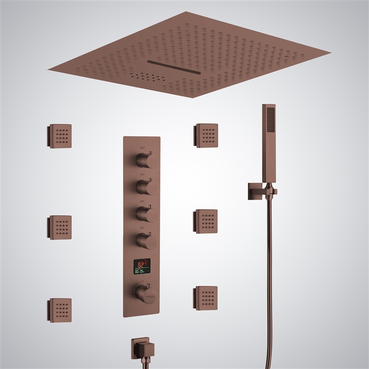 Fontana Maisy Oil Rubbed Bronze Luxury Digital LED Music Shower Set