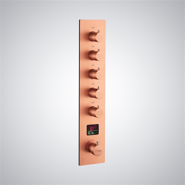 Fontana Gaillard Rose Gold Hot And Cold Digital Display Shower Mixer