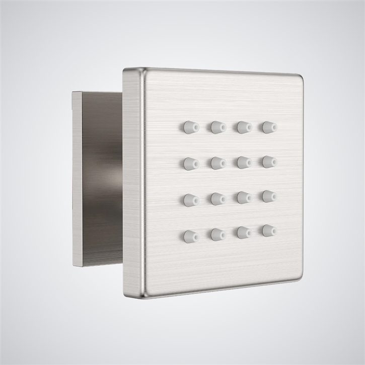 Fontana Auchel Brushed Nickel Square Wall Mount Body Spray