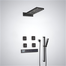 Fontana Ubeda Matte Black Thermostatic LED Shower System