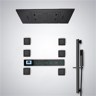 Fontana Baza Matte Black LED Music Thermostatic Shower Set