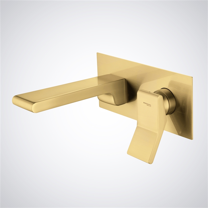 Fontana Narni Brushed Gold Hot And Cold Luxury Basin Faucet