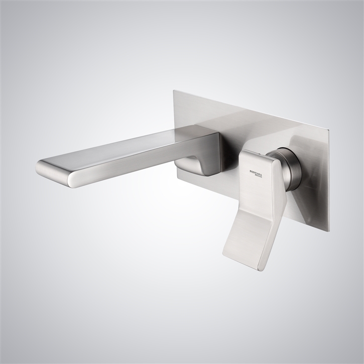 Fontana Narni Brushed Nickel Hot And Cold Luxury Basin Faucet