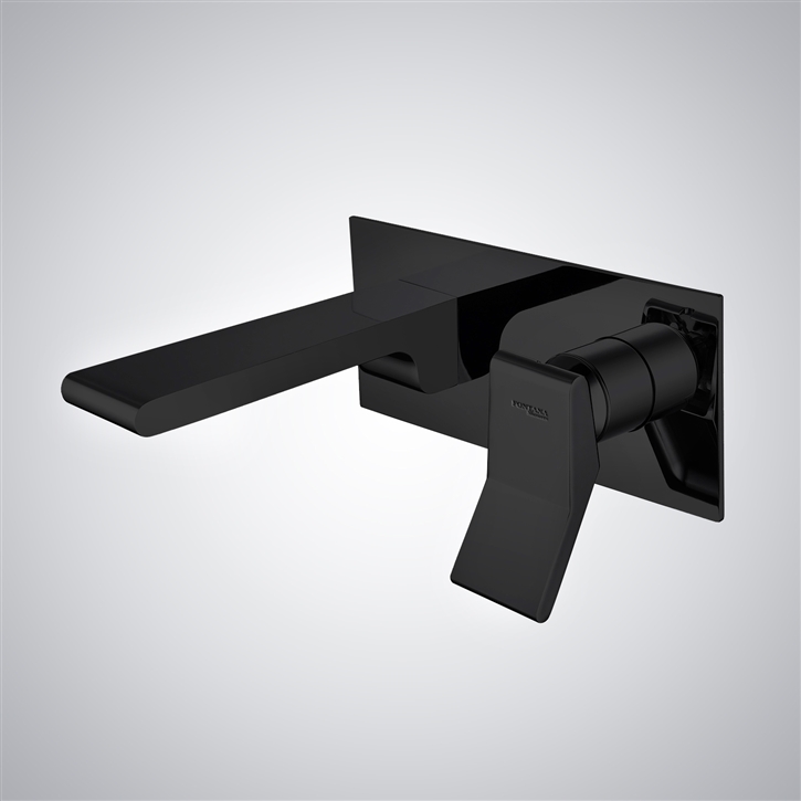 Fontana Narni Matte Black Hot And Cold Luxury Basin Faucet