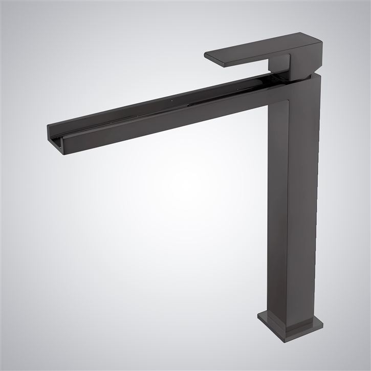 Fontana Bojano Brass Matte Black Hot And Cold Basin Faucet