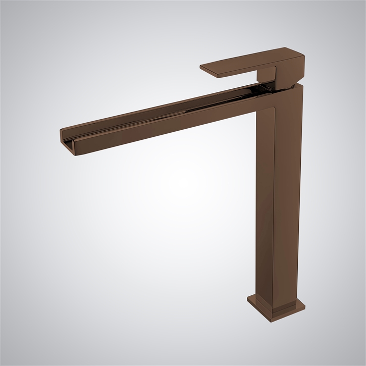 Fontana Bojano Oil Rubbed Bronze Hot And Cold Waterfall Luxury Basin Faucet