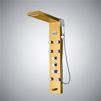 Fontana Baule Gold Multifunctional Thermostatic Luxury Shower Panel