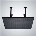 40" Matte Black Square Rain Shower Head