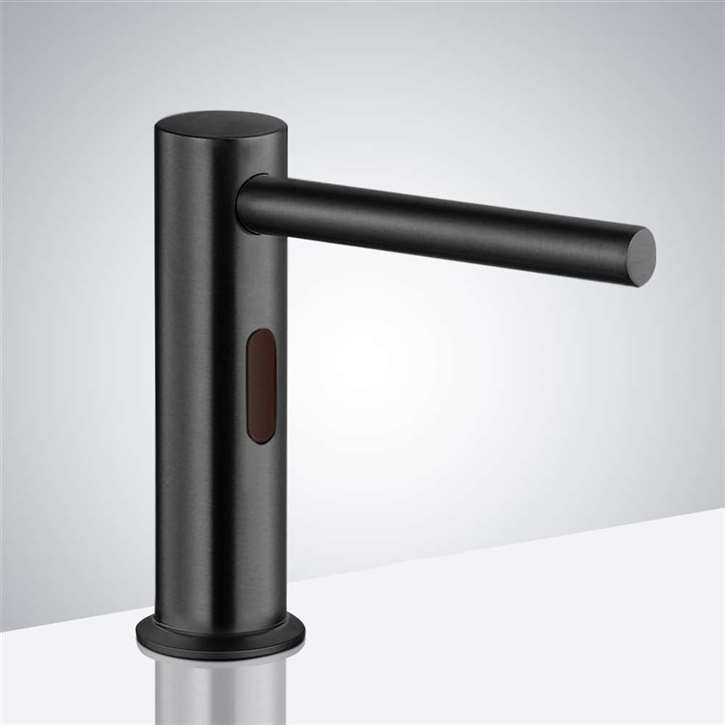 COMMERCIAL DECK MOUNT AUTOMATIC SOAP DISPENSER IN DARK OIL RUBBED BRONZE FINISH