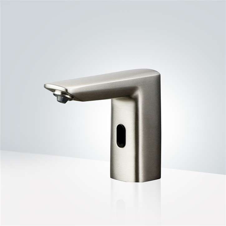 Fontana Cana Automatic Sensor Deck Mounted Commercial Soap Dispenser in Brushed Nickel Finish