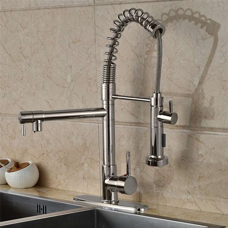 Calvados Single Handle Deck Mount Kitchen Sink Faucet