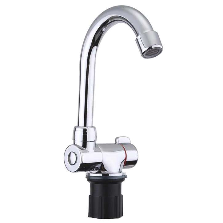 RV Travel Chrome Faucet 360 Degree Rotation Single Handle