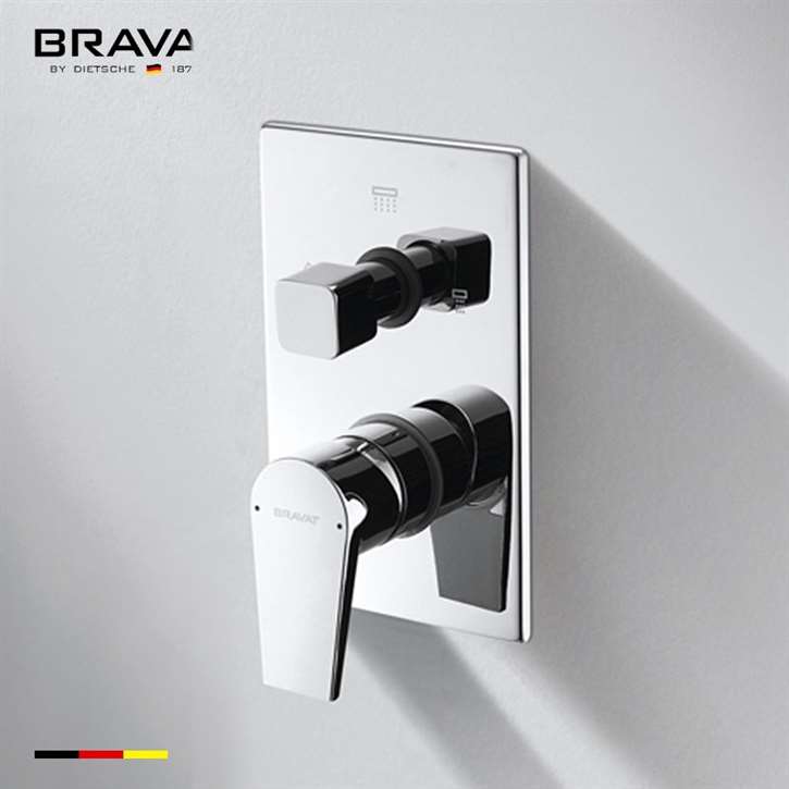 Bravat Stylish Chrome Stainless Steel Water Shower Mixer