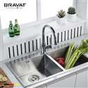 Bravat Stylish Pull-Out Faucet Chrome Deck Kitchen Sink Faucet