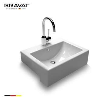 Bravat Stylish Semi Counter Deck Mount Sink