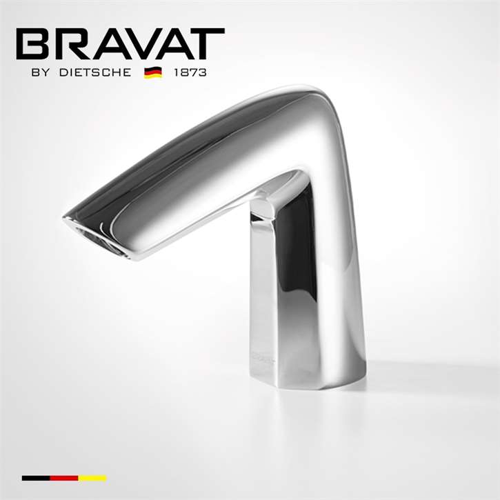 Bravat Commercial Deck Mount Bright Chrome Automatic Sensor Faucet