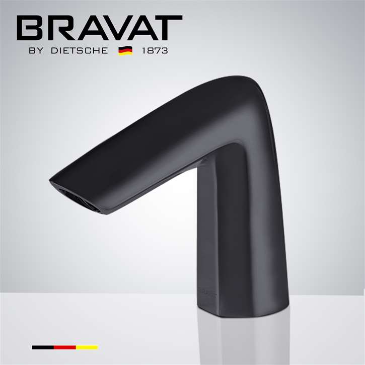 Bravat Matte Black Commercial Deck Mount Automatic Sensor Faucet