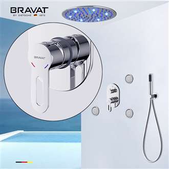 Bravat LED Chrome Shower Set