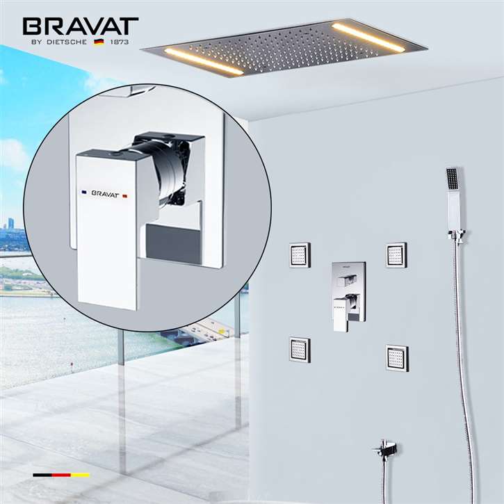 Bravat LED Chrome Shower Set