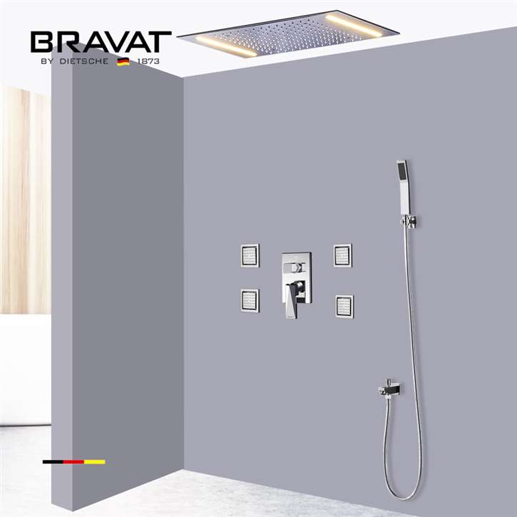 Bravat LED Chrome Shower Set