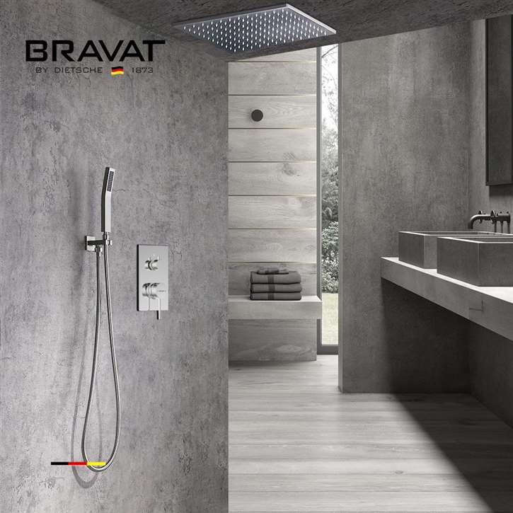 Bravat Brushed Nickel Shower Set