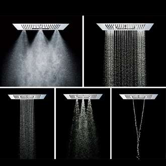 Fontana Platinum Thermostatic Ceiling Mount Bathroom Rain Shower Set