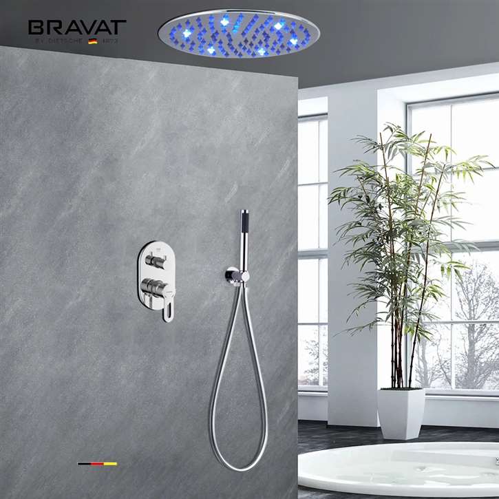 Bravat LED Chrome Shower Set