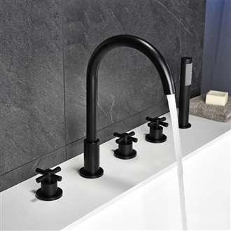 Fontana Verona Bathtub hot and cold mixer Dark Oil Rubbed Bronze 5pcs Sink faucet