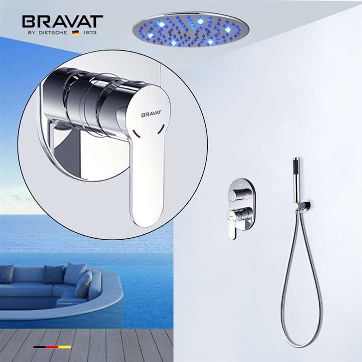 Bravat LED Chrome Shower Set