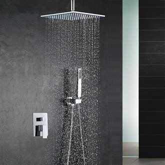 Fontana Chandler Ceiling Mount Rainfall Shower Head with Handheld Spray Set