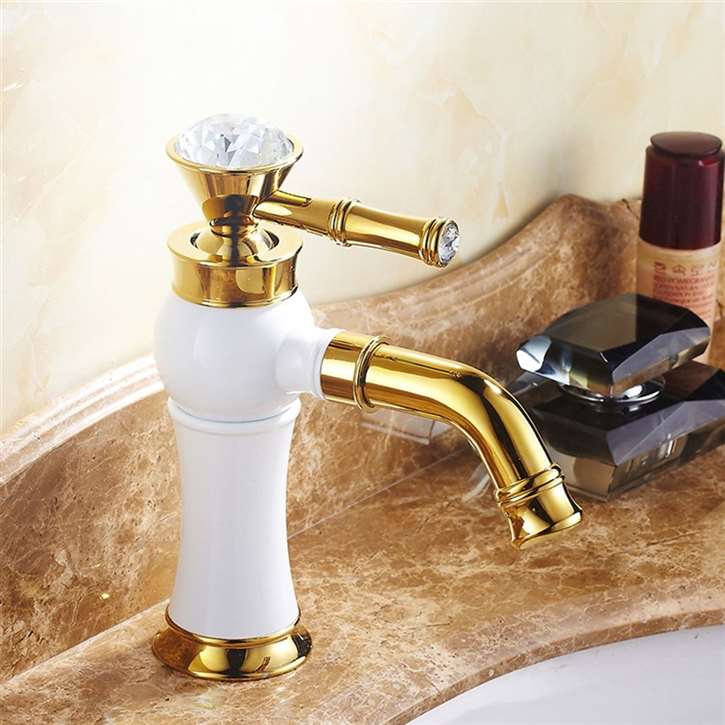 Fontana Torino Antique Style 360 Rotatable Deck Mount Sink Faucet