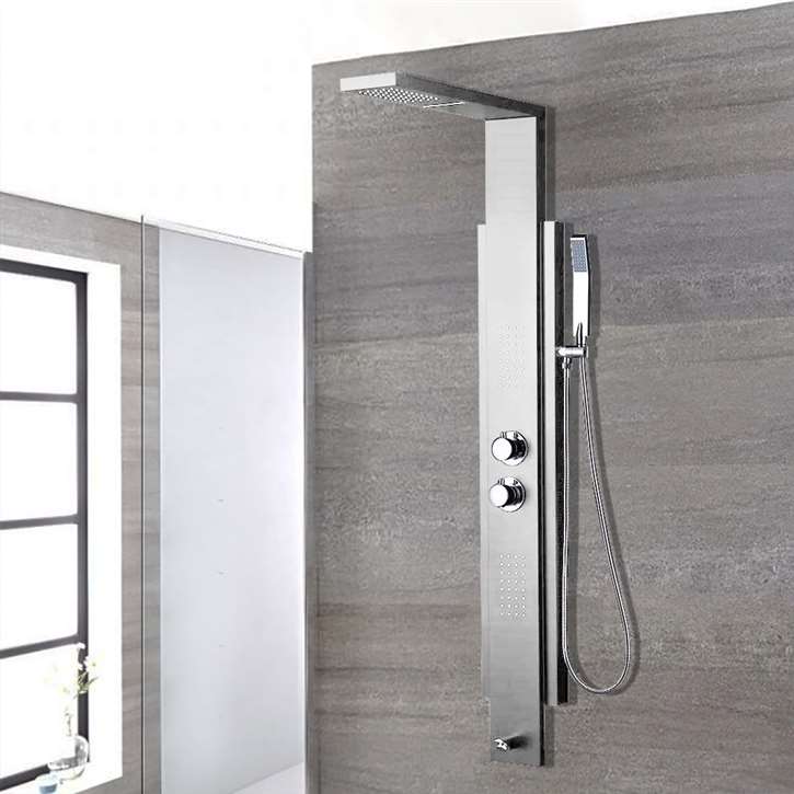 Fontana Verona Silver Thermostatic Shower Panel